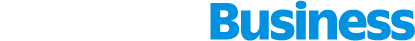 Graphic design featuring the word "Business" in bold blue letters on a white background. The text is positioned to the right, leaving ample white space on the left side. The clean, minimal layout suggests a professional and corporate theme. The bright blue color adds a modern and dynamic feel to the design.